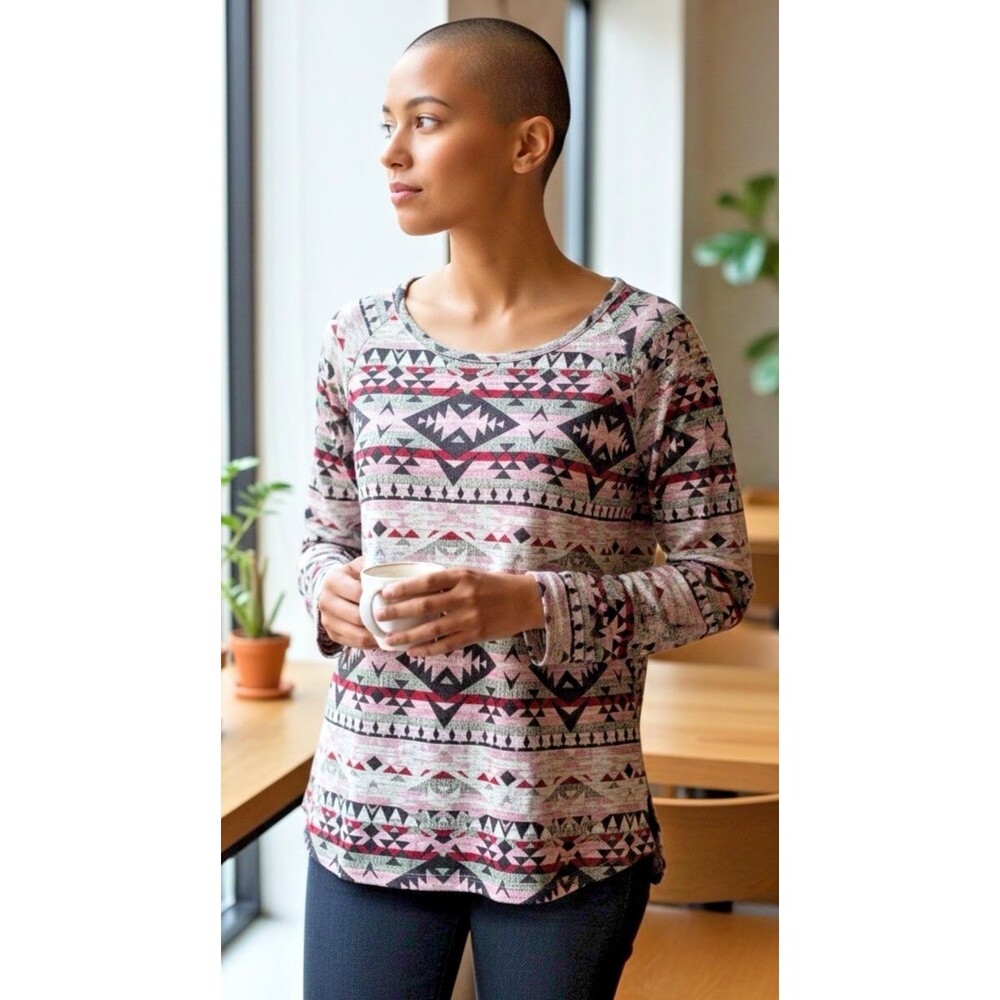 Self Esteem NWOT womens pullover aztec pattern shirt Large cabincore